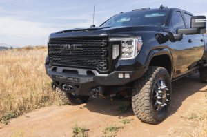 GMC Sierra 2500 Front Bumper - DV8 Offroad - Spec Series - Micro-texture black powder coat with satin black accents - `20-`23